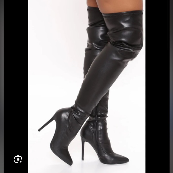 Exotica faux leather over the knee boots - Picture 3 of 6